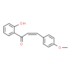 ChemSpider 2D Image | (2Z)-1-(2-Hydroxyphenyl)-3-(4-methoxyphenyl)-2-propen-1-one | C16H14O3