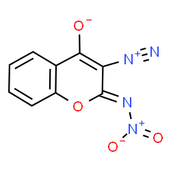 ChemSpider 2D Image | (2Z)-3-Diazonio-2-(nitroimino)-2H-chromen-4-olate | C9H4N4O4