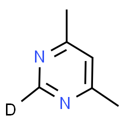 ChemSpider 2D Image | 4,6-Dimethyl(2-~2~H)pyrimidine | C6H7DN2