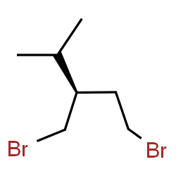 ChemSpider 2D Image | (3R)-1-Bromo-3-(bromomethyl)-4-methylpentane | C7H14Br2