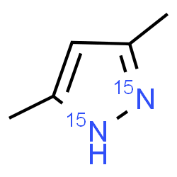 ChemSpider 2D Image | 3,5-Dimethyl(~15~N_2_)-1H-pyrazole | C5H815N2