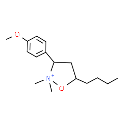 ChemSpider 2D Image | 5-Butyl-3-(4-methoxyphenyl)-2,2-dimethyl-1,2-oxazolidin-2-ium | C16H26NO2