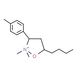 ChemSpider 2D Image | 5-Butyl-2,2-dimethyl-3-(4-methylphenyl)-1,2-oxazolidin-2-ium | C16H26NO