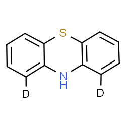 ChemSpider 2D Image | (1,9-~2~H_2_)-10H-Phenothiazine | C12H7D2NS