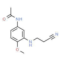 ChemSpider 2D Image | 3-Cyanoethylamino-4-methoxyacetanilide | C12H15N3O2