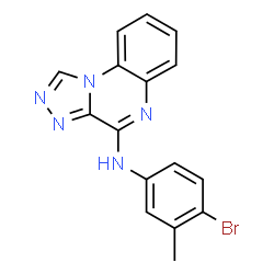 ChemSpider 2D Image | N-(4-Bromo-3-methylphenyl)[1,2,4]triazolo[4,3-a]quinoxalin-4-amine | C16H12BrN5