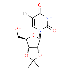 ChemSpider 2D Image | 2',3'-O-Isopropylidene(5-~2~H)uridine | C12H15DN2O6
