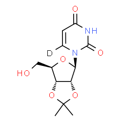ChemSpider 2D Image | 2',3'-O-Isopropylidene(6-~2~H)uridine | C12H15DN2O6
