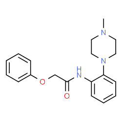 ChemSpider 2D Image | N-[2-(4-Methyl-1-piperazinyl)phenyl]-2-phenoxyacetamide | C19H23N3O2
