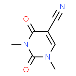 ChemSpider 2D Image | 1,3-Dimethyl-2,4-dioxo-1,2,3,4-tetrahydro-5-pyrimidinecarbonitrile | C7H7N3O2