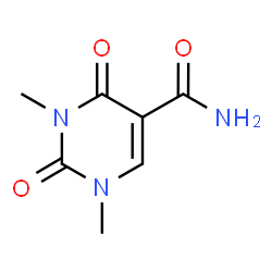 ChemSpider 2D Image | 1,3-Dimethyl-2,4-dioxo-1,2,3,4-tetrahydro-5-pyrimidinecarboxamide | C7H9N3O3