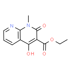 ChemSpider 2D Image | Ethyl 4-hydroxy-1-methyl-2-oxo-1,2-dihydro-1,8-naphthyridine-3-carboxylate | C12H12N2O4