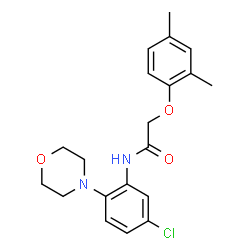 ChemSpider 2D Image | N-[5-Chloro-2-(4-morpholinyl)phenyl]-2-(2,4-dimethylphenoxy)acetamide | C20H23ClN2O3