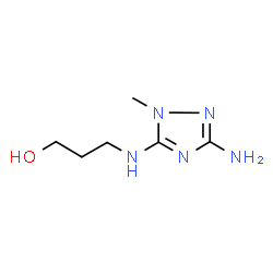 ChemSpider 2D Image | 3-[(3-Amino-1-methyl-1H-1,2,4-triazol-5-yl)amino]-1-propanol | C6H13N5O