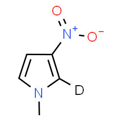 ChemSpider 2D Image | 1-Methyl-3-nitro(2-~2~H)-1H-pyrrole | C5H5DN2O2