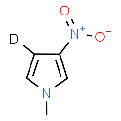 ChemSpider 2D Image | 1-Methyl-3-nitro(4-~2~H)-1H-pyrrole | C5H5DN2O2