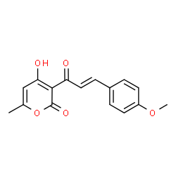 ChemSpider 2D Image | 4-Hydroxy-3-(4-methoxycinnamoyl)-6-methyl-2H-pyran-2-one | C16H14O5