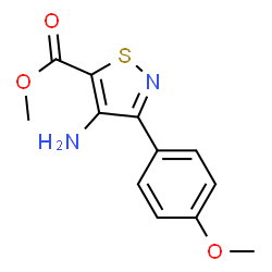 ChemSpider 2D Image | methyl 4-amino-3-(4-methoxyphenyl)isothiazole-5-carboxylate | C12H12N2O3S