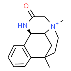 ChemSpider 2D Image | (1R)-8,11-Dimethyl-13-oxo-14-aza-11-azoniatetracyclo[6.6.2.0~2,7~.0~11,15~]hexadeca-2,4,6-triene | C16H21N2O
