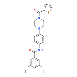 ChemSpider 2D Image | 3,5-Dimethoxy-N-{4-[4-(2-thienylcarbonyl)-1-piperazinyl]phenyl}benzamide | C24H25N3O4S