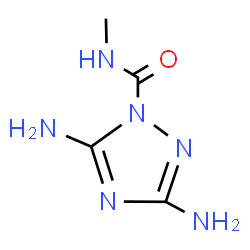 ChemSpider 2D Image | 3,5-Diamino-N-methyl-1H-1,2,4-triazole-1-carboxamide | C4H8N6O