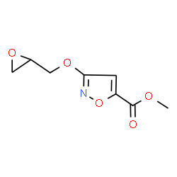 ChemSpider 2D Image | Methyl 3-(oxiran-2-ylmethoxy)isoxazole-5-carboxylate | C8H9NO5