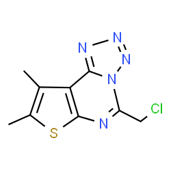 ChemSpider 2D Image | 5-(Chloromethyl)-8,9-dimethyltetrazolo[1,5-c]thieno[3,2-e]pyrimidine | C9H8ClN5S
