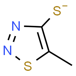 ChemSpider 2D Image | 5-Methyl-1,2,3-thiadiazole-4-thiolate | C3H3N2S2