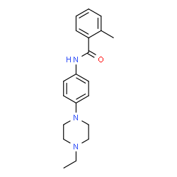 ChemSpider 2D Image | N-[4-(4-Ethyl-1-piperazinyl)phenyl]-2-methylbenzamide | C20H25N3O
