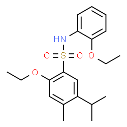 ChemSpider 2D Image | 2-Ethoxy-N-(2-ethoxyphenyl)-5-isopropyl-4-methylbenzenesulfonamide | C20H27NO4S