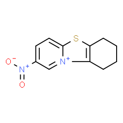 ChemSpider 2D Image | 2-Nitro-6,7,8,9-tetrahydropyrido[2,1-b][1,3]benzothiazol-10-ium | C11H11N2O2S