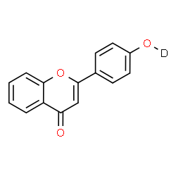 ChemSpider 2D Image | 2-[4-(~2~H)Hydroxyphenyl]-4H-chromen-4-one | C15H9DO3