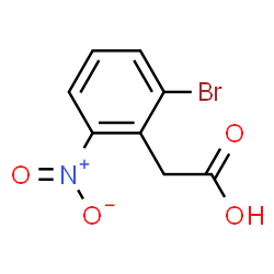 ChemSpider 2D Image | (2-Bromo-6-nitrophenyl)acetic acid | C8H6BrNO4
