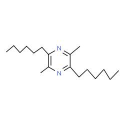 ChemSpider 2D Image | 2,5-Dihexyl-3,6-dimethylpyrazine | C18H32N2