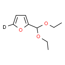 ChemSpider 2D Image | 2-(Diethoxymethyl)(5-~2~H)furan | C9H13DO3