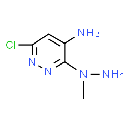 ChemSpider 2D Image | 6-Chloro-3-(1-methylhydrazino)-4-pyridazinamine | C5H8ClN5