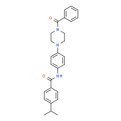 ChemSpider 2D Image | N-[4-(4-Benzoyl-1-piperazinyl)phenyl]-4-isopropylbenzamide | C27H29N3O2