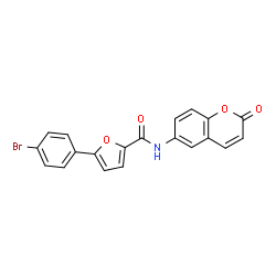 ChemSpider 2D Image | 5-(4-Bromophenyl)-N-(2-oxo-2H-chromen-6-yl)-2-furamide | C20H12BrNO4