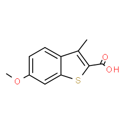 ChemSpider 2D Image | 6-Methoxy-3-methyl-1-benzothiophene-2-carboxylic acid | C11H10O3S