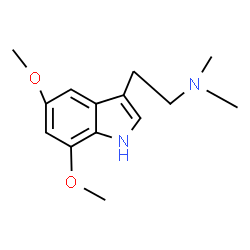 ChemSpider 2D Image | 2-(5,7-Dimethoxy-1H-indol-3-yl)-N,N-dimethylethanamine | C14H20N2O2