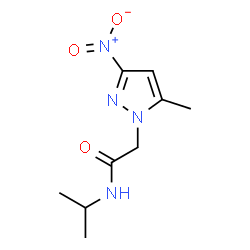 ChemSpider 2D Image | N-Isopropyl-2-(5-methyl-3-nitro-1H-pyrazol-1-yl)acetamide | C9H14N4O3