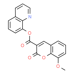 ChemSpider 2D Image | 8-Quinolinyl 8-methoxy-2-oxo-2H-chromene-3-carboxylate | C20H13NO5