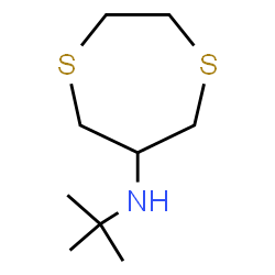 ChemSpider 2D Image | N-(2-Methyl-2-propanyl)-1,4-dithiepan-6-amine | C9H19NS2