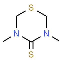 ChemSpider 2D Image | 3,5-Dimethyl-1,3,5-thiadiazinane-4-thione | C5H10N2S2