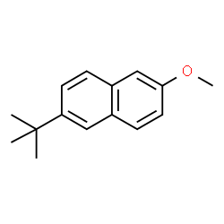 ChemSpider 2D Image | 2-Methoxy-6-(2-methyl-2-propanyl)naphthalene | C15H18O
