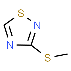 ChemSpider 2D Image | 3-(Methylsulfanyl)-1,2,4-thiadiazole | C3H4N2S2