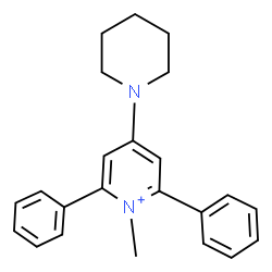 ChemSpider 2D Image | 1-Methyl-2,6-diphenyl-4-(1-piperidinyl)pyridinium | C23H25N2