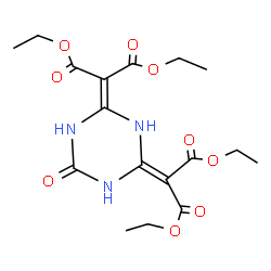 ChemSpider 2D Image | Tetraethyl 2,2'-(6-oxo-1,3,5-triazinane-2,4-diylidene)dimalonate | C17H23N3O9