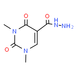 ChemSpider 2D Image | 1,3-Dimethyl-2,4-dioxo-1,2,3,4-tetrahydro-5-pyrimidinecarbohydrazide | C7H10N4O3