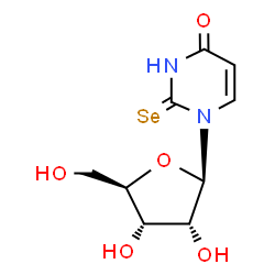 ChemSpider 2D Image | 1-(beta-D-Ribofuranosyl)-2-selenoxo-2,3-dihydro-4(1H)-pyrimidinone | C9H12N2O5Se